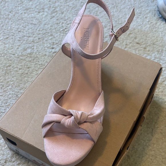 Brand new. JCrew Elegant Pink/blush High Heel Sandals - Picture 2 of 5